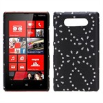 Bling Design Cover til Lumia 820 (Sort)